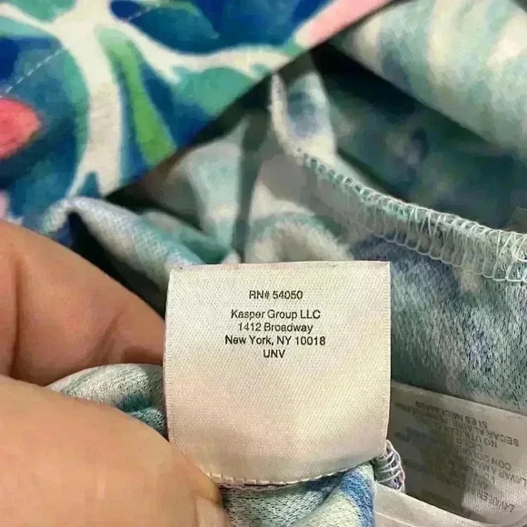 Pappagallo Tropical Floral Ruffle Sleeve Dress Size Medium - Picture 12 of 13